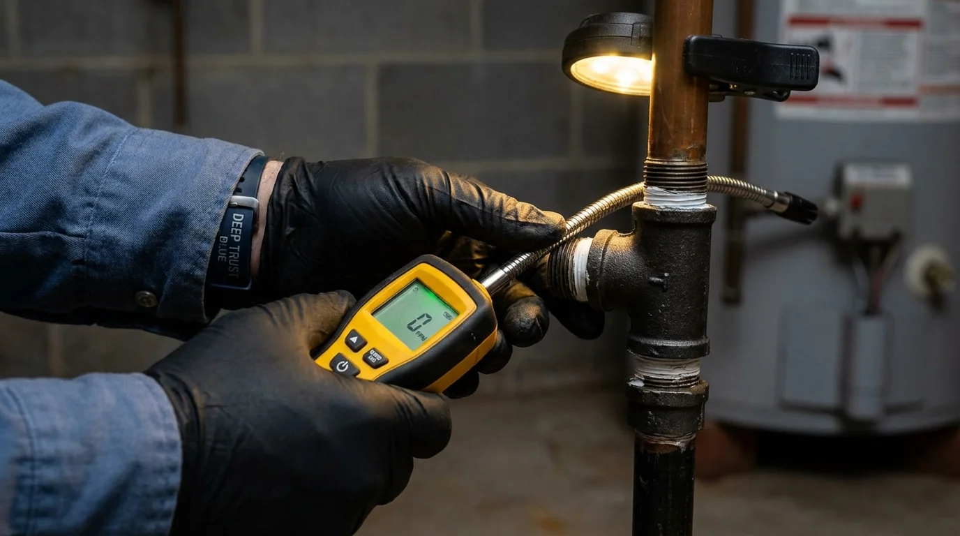 Gas leak detection with electronic sniffer by Johns Plumbing LLC in Santa Monica