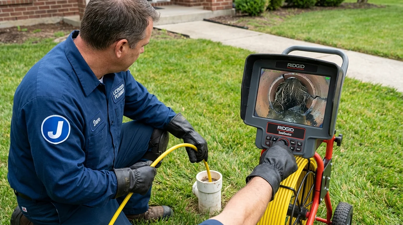 Sewer camera inspection being performed by Johns Plumbing LLC in Santa Monica