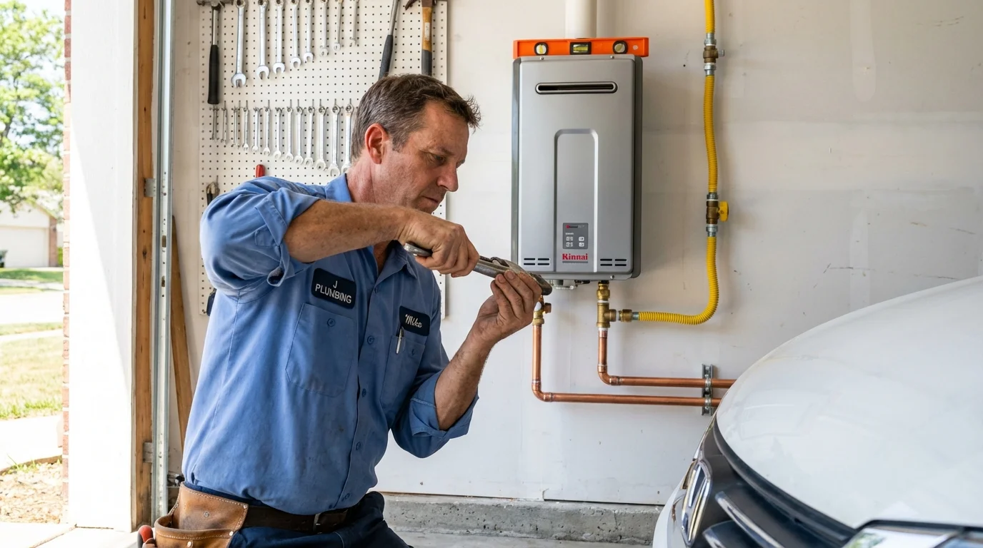 Tankless water heater installation by a Johns Plumbing LLC plumber in Santa Monica
